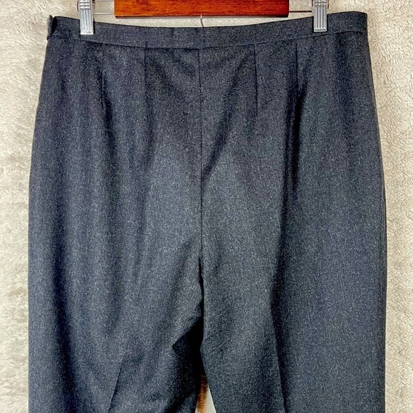 J. CREW 100% Wool Charcoal Dress Trouser Pants Size 12 Career Wear Professional - Picture 3 of 13